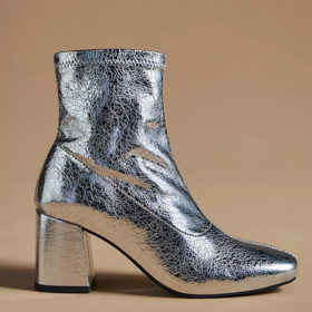 Anthropologie silver boots