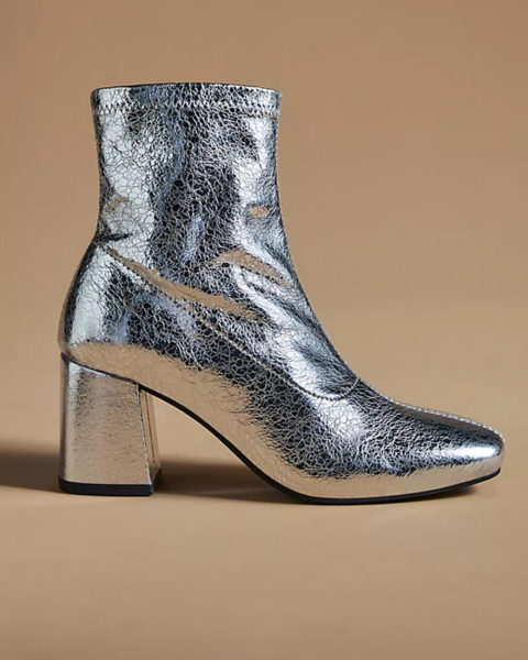 Anthropologie silver boots