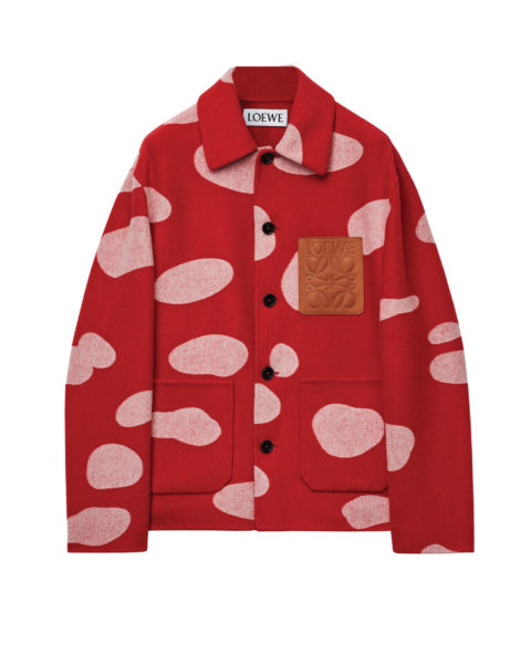 Loewe Mushroom Workwear Jacket in Wool and Cashmere, big coat
