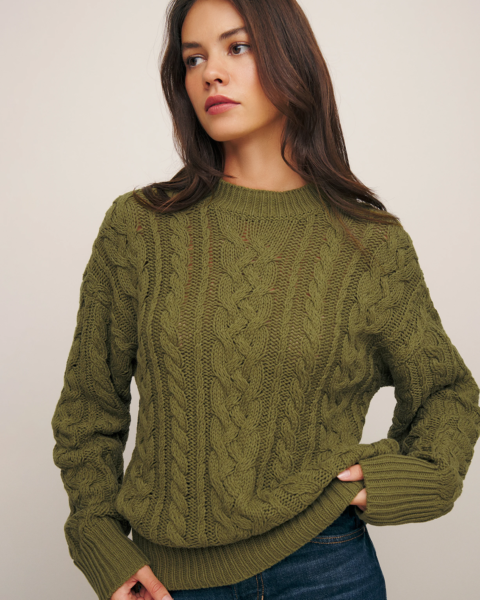 Reformation best sustainable, cable-knit sweaters
