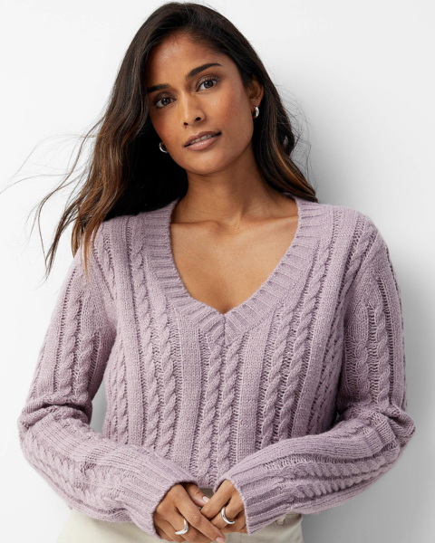 Best V neck, cable knit sweaters
