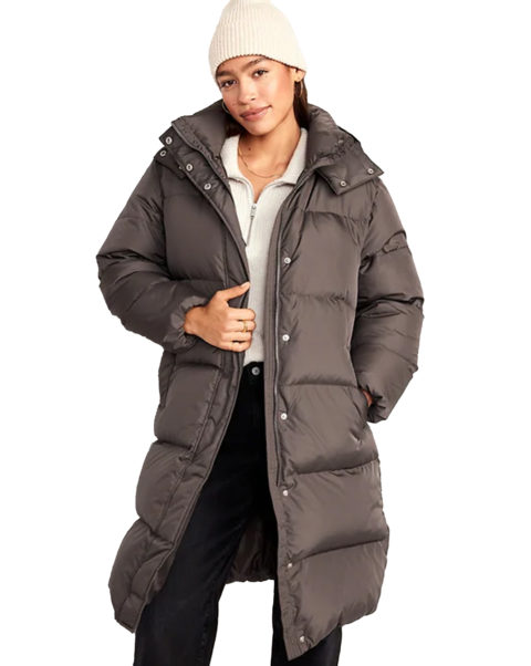Woman wearing Old Navy winter coat