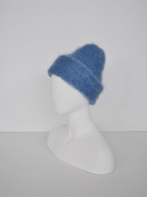 Heirloom Hats Cloud Mohair Beanie Steel Blue, mindful gifts