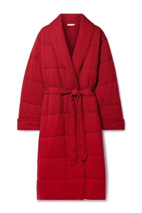 SKIN Sevan Quilted Cotton Robe, red gifts