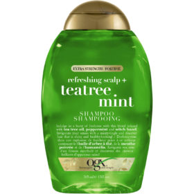 Best shampoo for oily hair, OGX Extra Strength Refreshing Scalp + Teatree Mint Shampoo