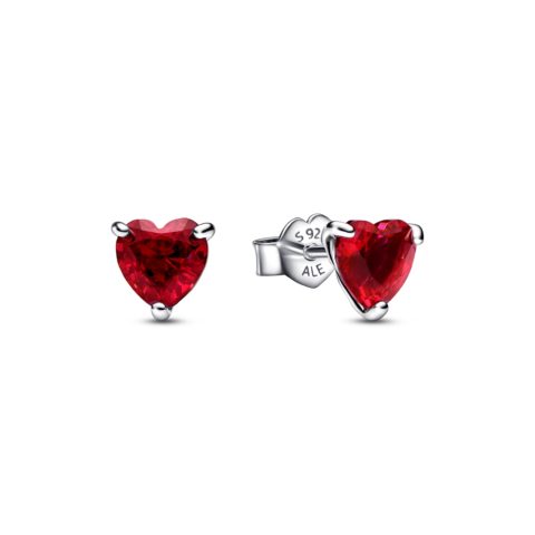 Pandora Red Heart Stud Earrings