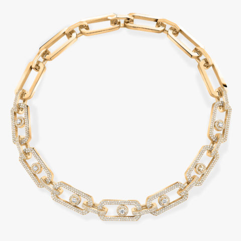 Messika So Move XL Pavé Yellow Gold Diamond Necklace