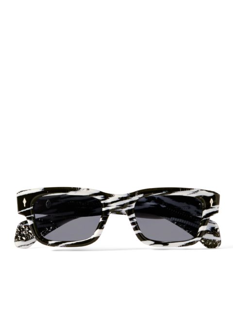 Jacque Marie Mage Jeff Goldblum Jeff Rectangular Frame Zebra Print Acetate Sunglasses, luxe gifts