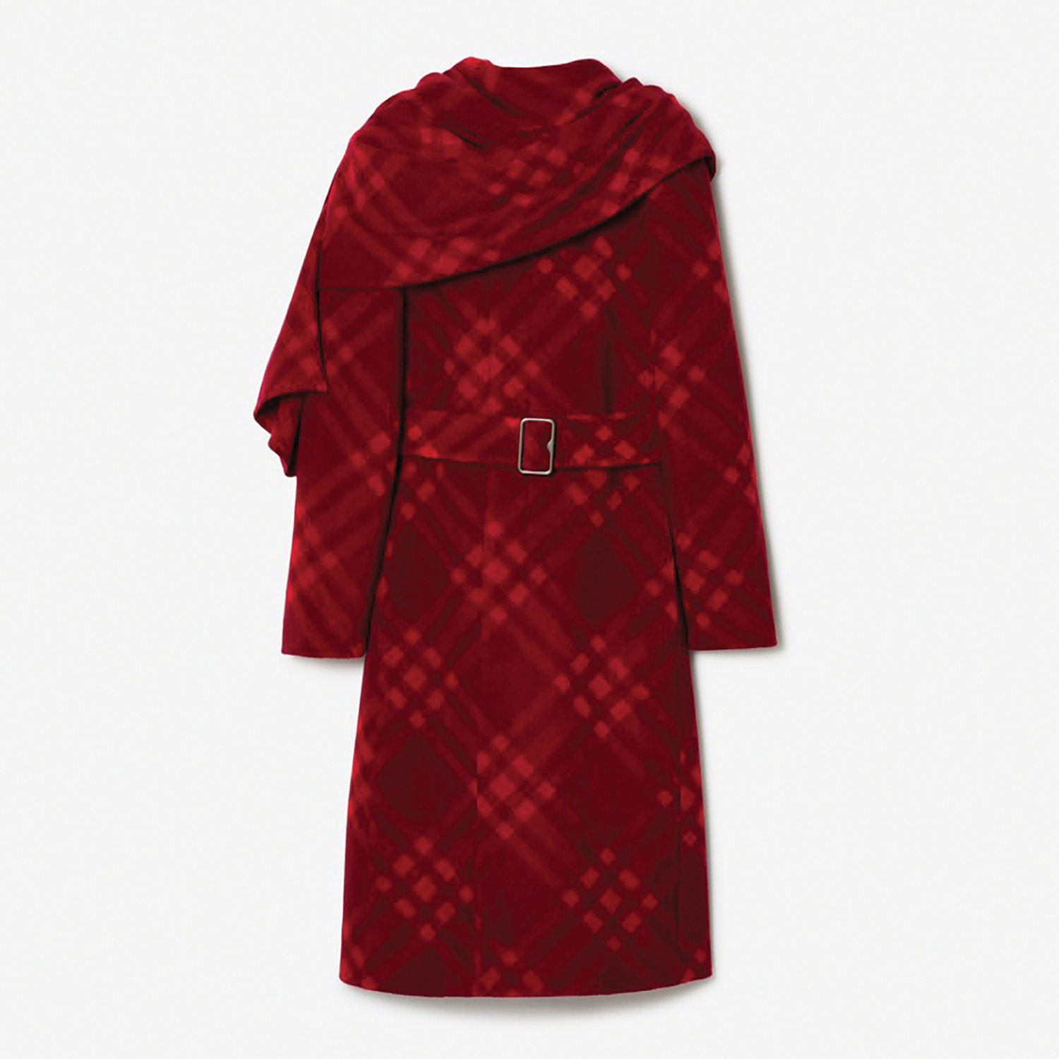 Burberry Check Draped Coat, cute cold weather outfits