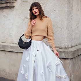 embellished midi-skirt