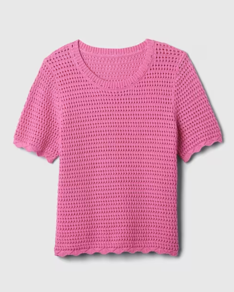 gap sweater crochet tops