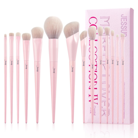 Jessup Pink Makeup Brushes Set, amazon big spring sale beauty deals