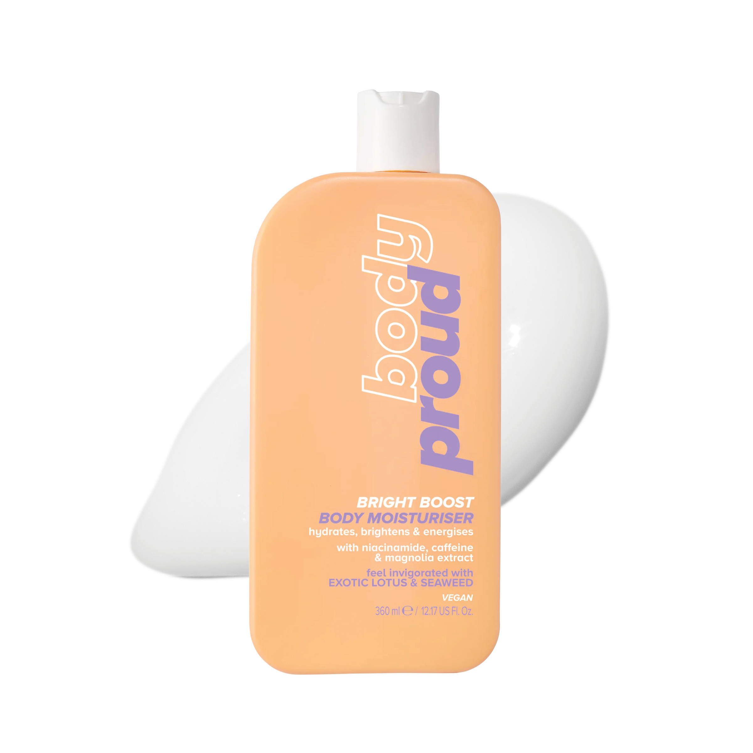 Body Proud Bright Boost Body Moisturiser, upcycled ingredients