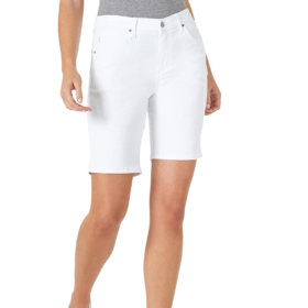 lee amazon white bermuda jean shorts