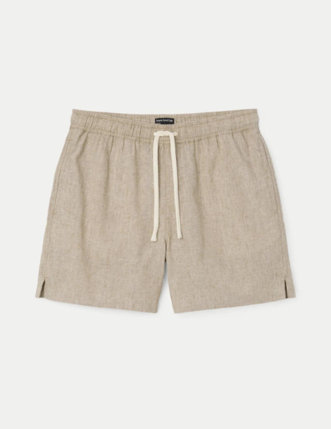 Frank and Oak The Owen Linen Short in Butternut, best men's shorts