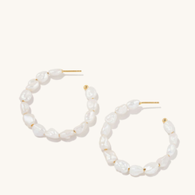 mejuri pearl hoops mother's day gift ideas